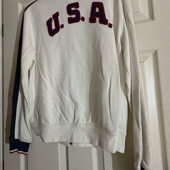 Polo by Ralph Lauren White and Navy Bomber Jacket - Picture 2 of 7